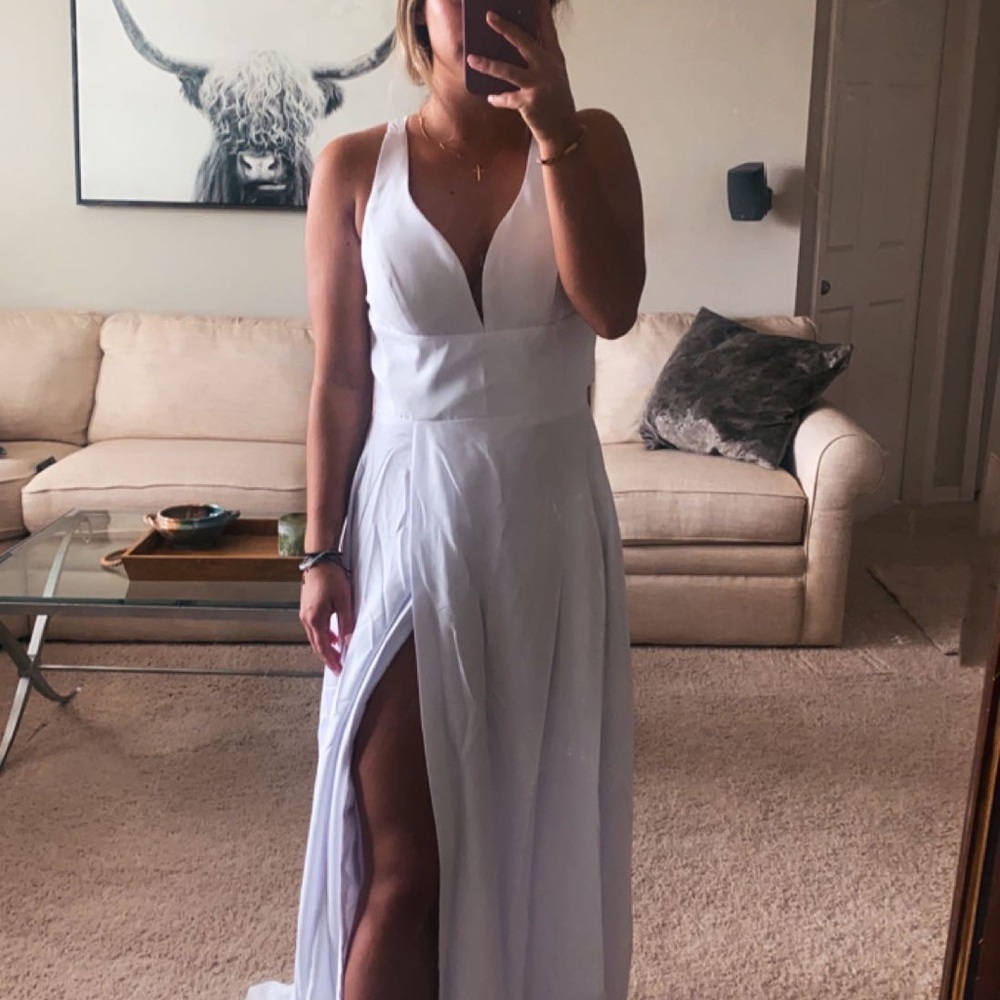 White long (prom) dress- never worn